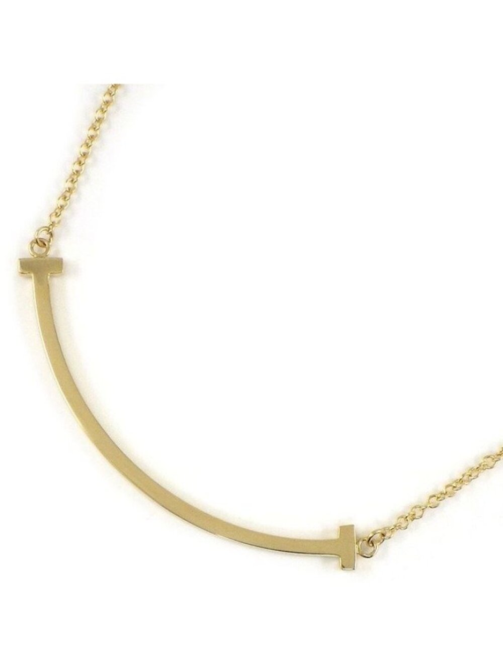 Tiffany & Co Necklace T Smile Small 18k Yellow Gold